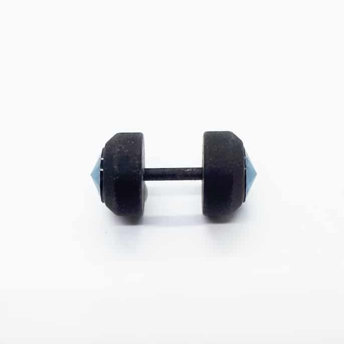 Stainless Steel 8mm Double Side Crystal Earring