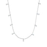 Sterling Silver Petite CZ Charm Necklace