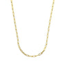 Sterling Silver 5mm Oblong Chain Necklace Yellow Gold