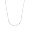 Sterling Silver 5mm Oblong Chain Link Necklace