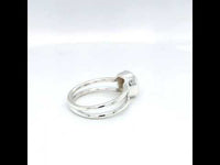 Citrine Gemstone Cushion Cut Silver Ring