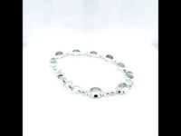Aquamarine Silver Bracelet