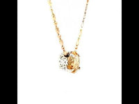 Citrine Tricolour Silver chain Necklace