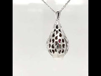 Ruby and Fresh Water Pearl Silver Necklace