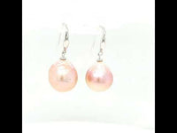Lavender Colour Baroque Pearl Silver Earrings