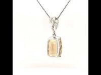 Citrine Silver Enhancer Pendant