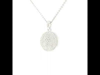 Round Blue CZ Evil Eye Necklace