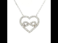 Infinity Love Heart Silver Necklace