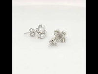 Baby FW Pearl on CZ Sterling Silver Stud