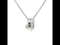 High Polished Tiny Puff Heart Necklace