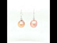 Lavender Colour Fresh Water Pearl Silver Earrings