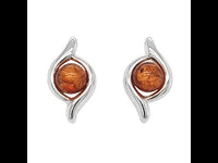 Genuine Baltic Amber Stud Earrings 232