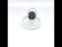 Labradorite Oval Shape Sterling Silver Ring