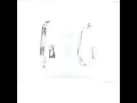 High Polished Sterling Silver Semi Hoop Earrings