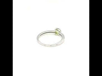 Peridot Round Gemstone Silver Ring