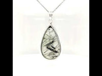 Tear Drop Fluorite Silver Necklace