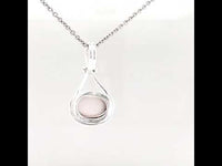 Rose Quartz Knot Silver Pendant