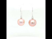 Lavender Fresh Water Pearl Silver Hook Earrings