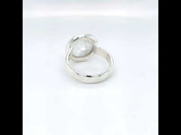 Moonstone Round Mabe Silver Ring