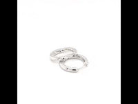 CZ Paved Sterling Silver Huggie