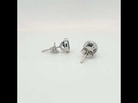 Blue Topaz Silver Stud Earrings