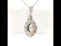 Tear Drop Green Amethyst and Peridot Silver Pendant