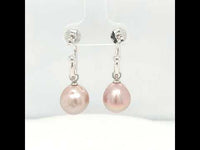Baroque Fresh Water Pearl Semi Hoop Earrings