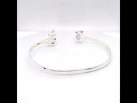 Herkimer Diamond Sterling Silver Bangle