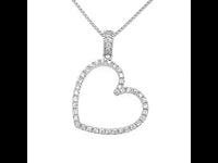 Open Love Heart Silver Necklace