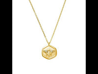 Yellow Gold Plated Silver Honey Bee Necklace