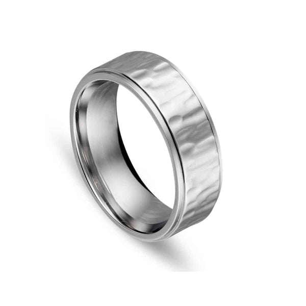 Stainless Steel Indent Pattern Ring