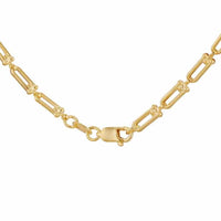 9K Gold Mini Industrial Link Chain Necklace