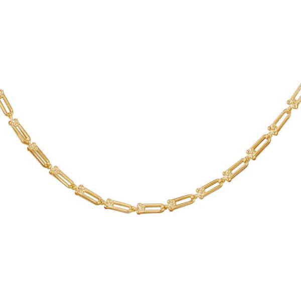 9K Gold Mini Industrial Link Chain Necklace