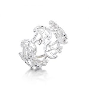 The Lion King Simba Outline Ring White Gold