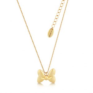 Minnie Mouse Bow Necklace Yellow Gold