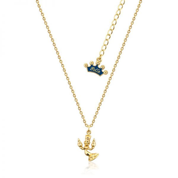 Couture Kingdom Disney Beauty and the Beast Yellow-Gold Lumiere Necklace Junior jewellery