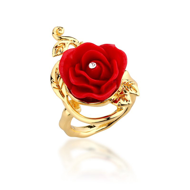 Disney Beauty and the Beast Enchanted Rose Ring Asha Jewelry