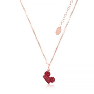 Mickey Mouse Red Ear Hat Necklace Rose Gold