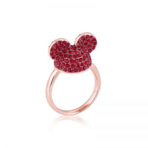 Mickey Mouse Ear Hat Ring Red & Rose Gold
