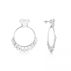 Mickey Mouse Hoop Earrings White Gold
