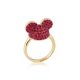 Disney Mickey Mouse Ear Hat Ring Red & Gold