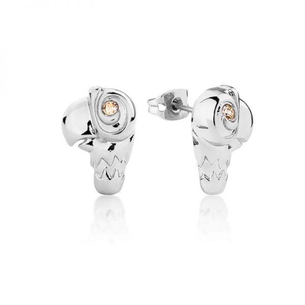 Mary Poppins Parrot Stud Earrings White Gold