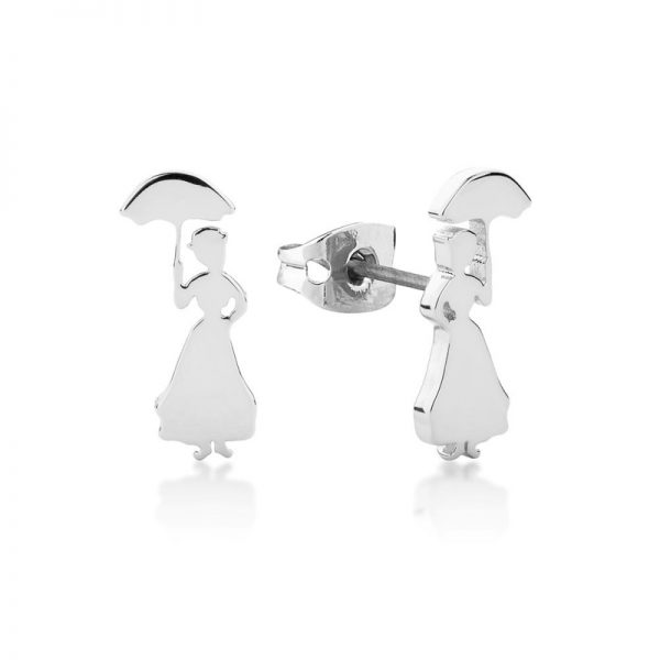Mary Poppins Stud Earrings White Gold