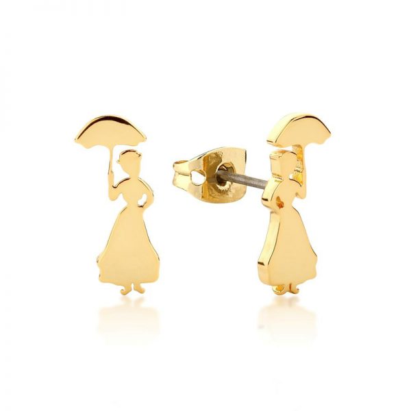 Mary Poppins Stud Earrings Yellow Gold
