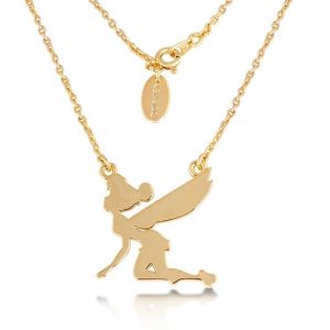 Tinkerbell Silhouette Necklace Yellow Gold
