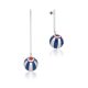 Dumbo Circus Ball Drop Earrings White Gold