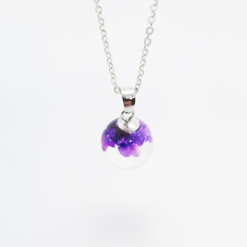 BOTANIGEM Dew Drops Necklace Purple