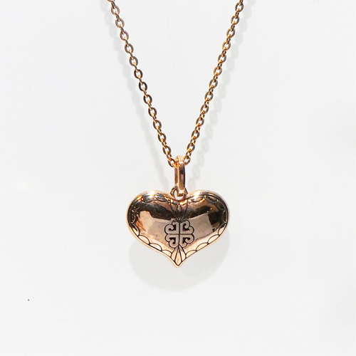 Rose Gold Plated Silver Heart Necklace