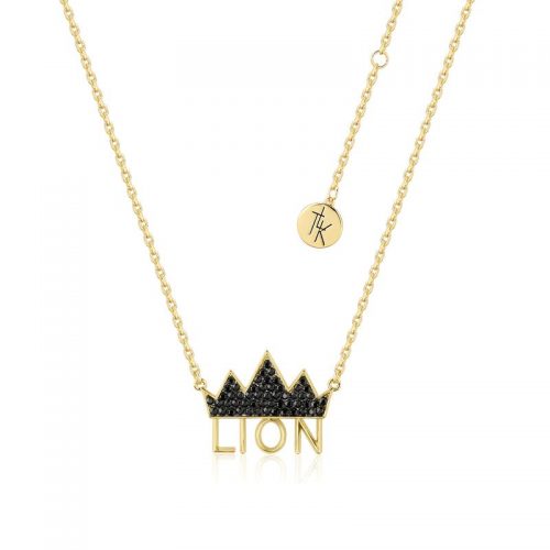 The Lion King Crown Necklace Yellow Gold