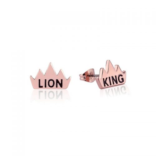 The Lion King Crown Stud Earrings Rose Gold